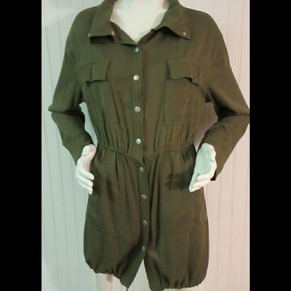 en Creme Tarsa military cargo jacket sz small